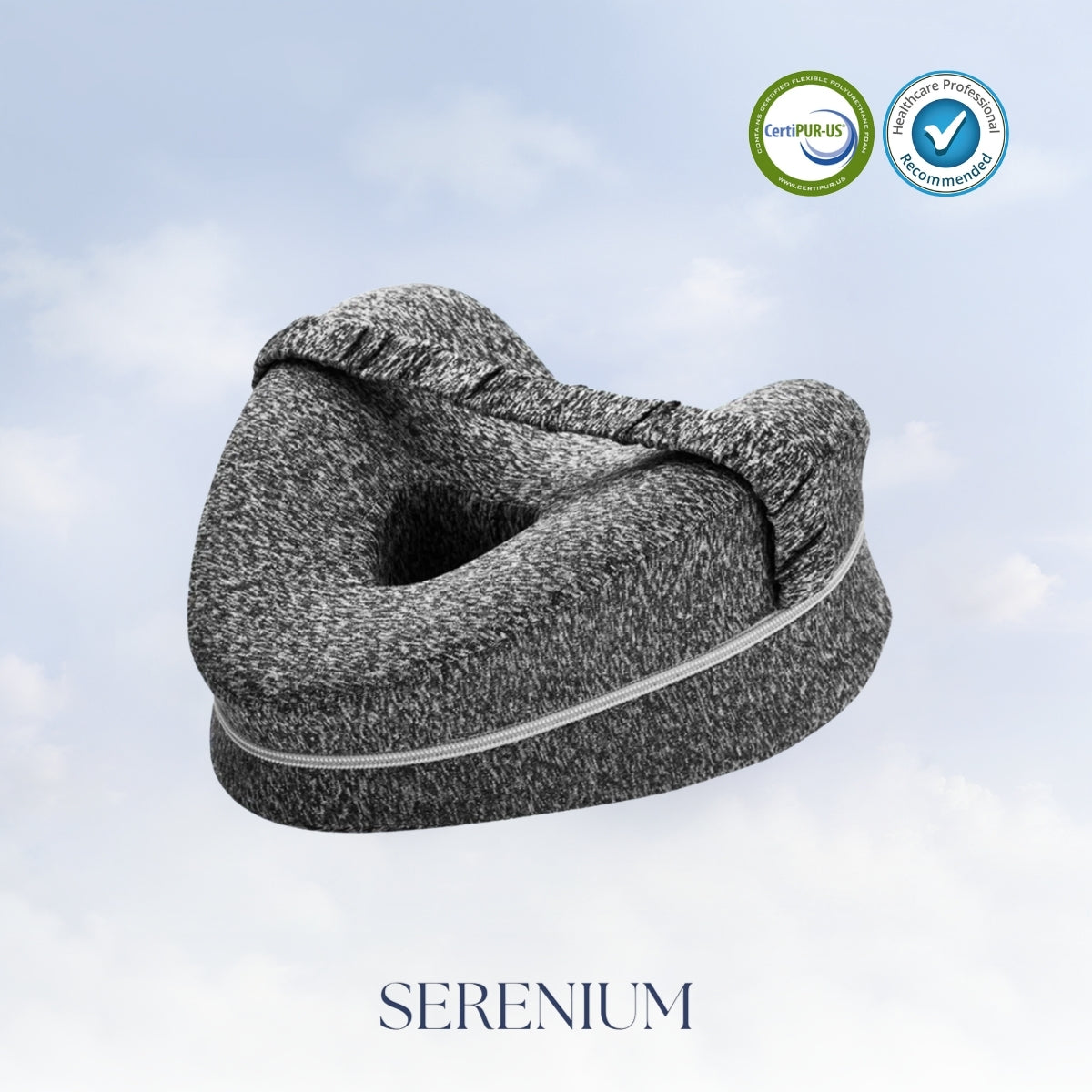 Knee pillow contour and dimensions